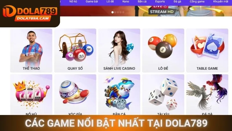 Các game nổi bật nhất tại Dola789